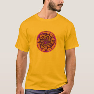 T-shirt Chemise à motif spirale d'art celtique