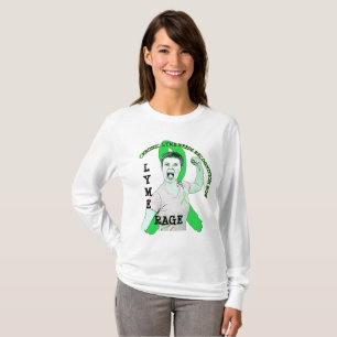 T-shirt Chemise à ruban contre la maladie de Lyme Rage de