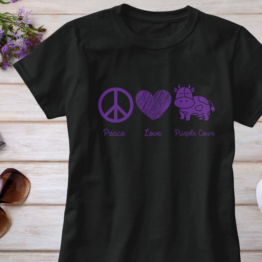 T-shirt Chemise à vaches pourpres