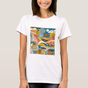 T-shirt Chemise abstraite colorée pour femmes
