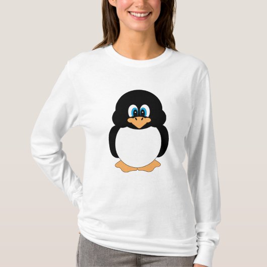 T-shirt Chemise adorable de pingouin de bande dessinée (Devant)