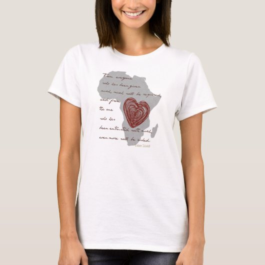 T-shirt Chemise Afrique SIDA / VIH / Pauvreté (Devant)