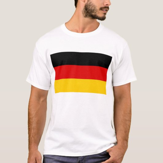 T-shirt Chemise allemande Deutschland Fahne (Devant)