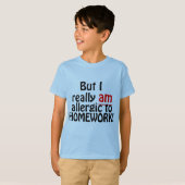T-shirt Chemise Allergique aux Devoirs (Devant entier)