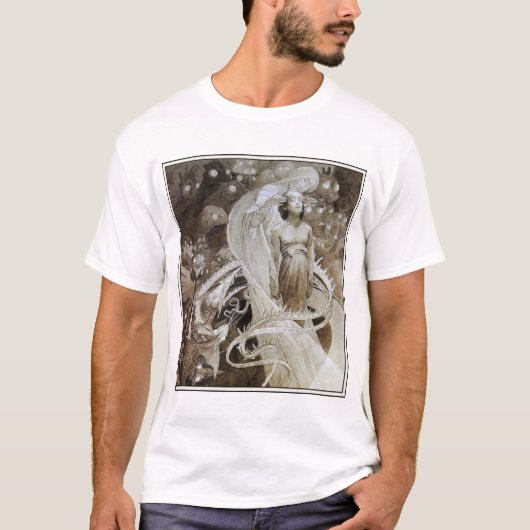 T-shirt Chemise : Alphonse (Alfons) Mucha illustration (Devant)