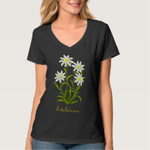 T-shirt Chemise alpine de fleurs d'edelweiss suisse