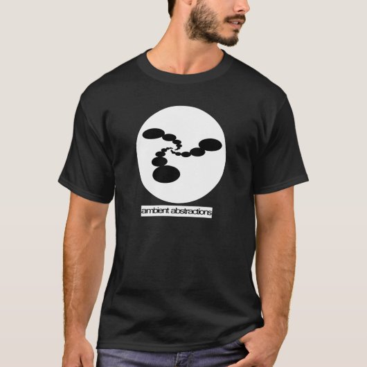 T-shirt Chemise ambiante de noir de logo d'abstractions (Devant)