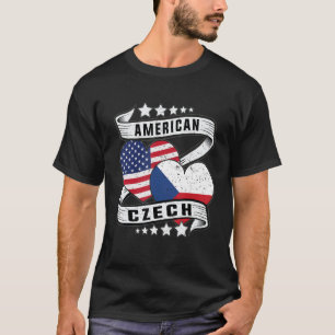T-shirt Chemise américain tchèque Moitié tchèque moitié am
