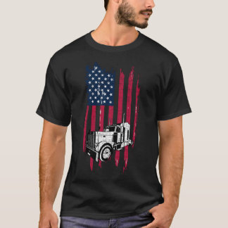 T-shirt Chemise américaine patriotique de chauffeur de