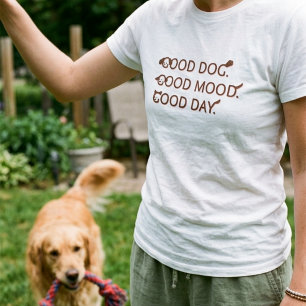 T-shirt Chemise Amoureux de Chien Bon Chien Bonne Humeur C
