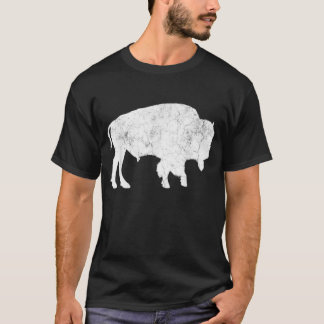 T-shirt Chemise Amoureux des animaux du bison rétro de Buf