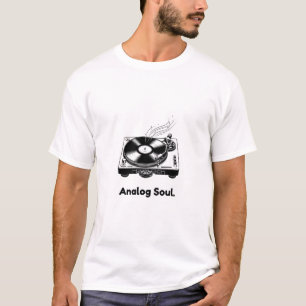 T-shirt Chemise Analog Soul Vinyle   Platine Tourne-Disque