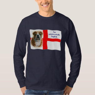 T-shirt Chemise anglaise de drapeau et de bouledogue