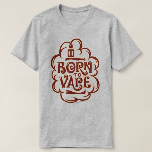 T-shirt Chemise APE | Né pour Vape Red VapeGoat™ (Design devant)