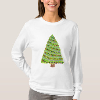 T-shirt Chemise Arbre de Noël Aquarelle