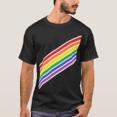 T-shirt Chemise arc-en-ciel diagonale (Devant)