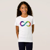 T-Shirt Chemise arc-en-ciel pour enfants Neurodiversité (Devant entier)
