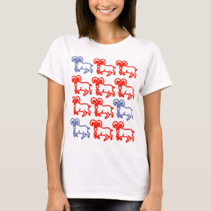 T-shirt Chemise Aries Rouge et Bleu – Énergie Aries Audaci