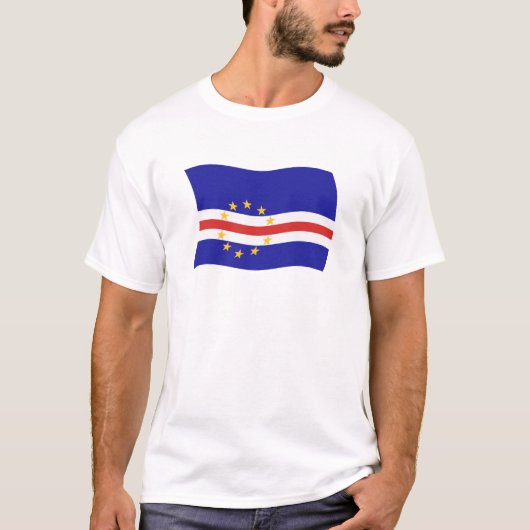 T-shirt Chemise au drapeau du Cap-Vert (Devant)