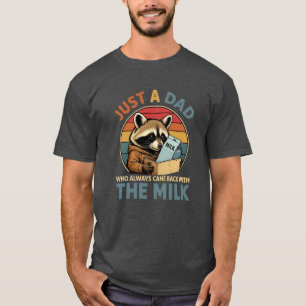 T-shirt Chemise au lait papa amusant   Design Raccoon