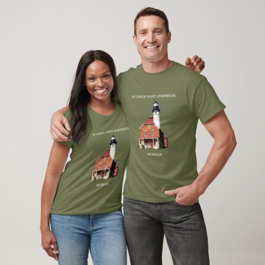 T-shirt Chemise Au Sable Point Lighthouse foncé (Unisexe)