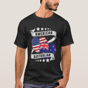 T-shirt Chemise Australien Américain Moitié Australien moi
