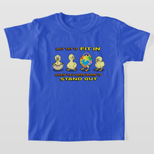 T-shirt Chemise Autisme Enfants avec poussins bébé
