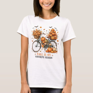 T-shirt Chemise Automne Est Ma Saison Préférée Vélo