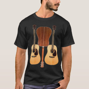 T-shirt Chemise avant et arrière de guitare acoustique