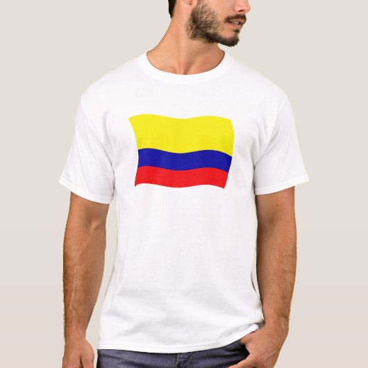 T-shirt Chemise avec drapeau de Colombie (Devant)