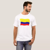 T-shirt Chemise avec drapeau de Colombie (Devant entier)
