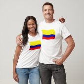 T-shirt Chemise avec drapeau de Colombie (Unisexe)