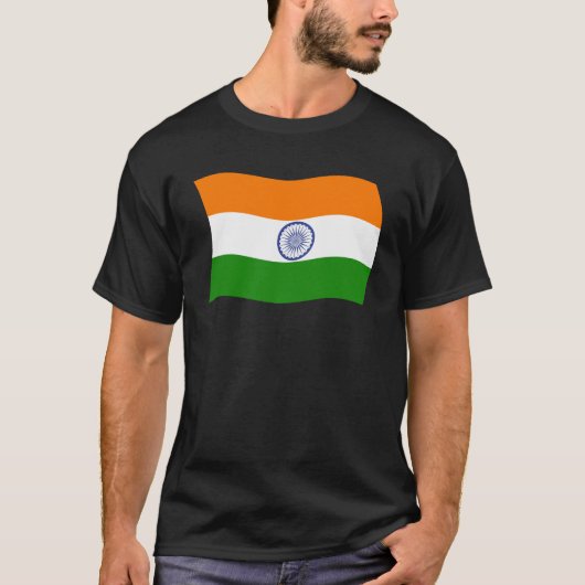 T-shirt Chemise avec drapeau de l'Inde (Devant)