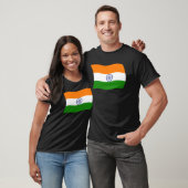 T-shirt Chemise avec drapeau de l'Inde (Unisexe)