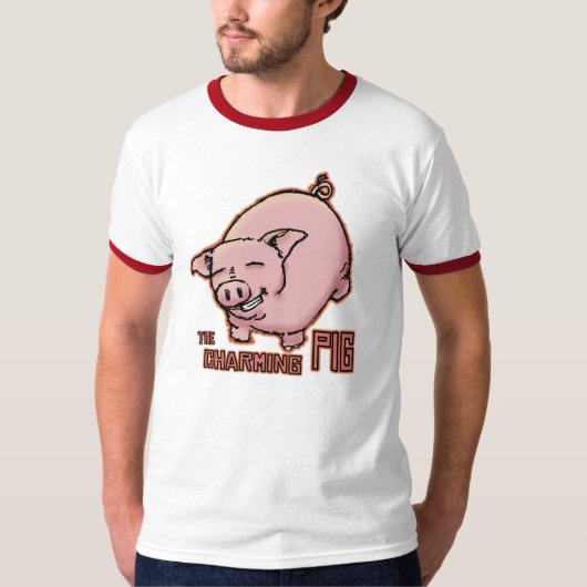 T-shirt Chemise avec du charme de sonnerie de porc (Devant)