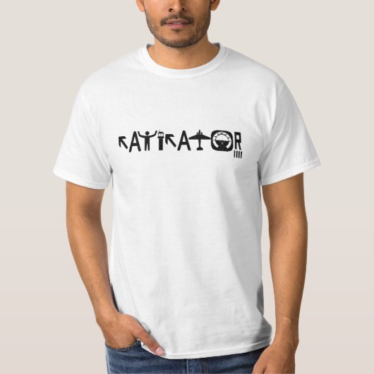 T-shirt Chemise Aviateur, Chemise Pilote Unique (Devant)