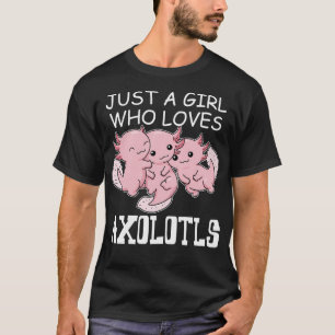 T-shirt Chemise Axolotl Enfants Kawaii Axolotl Cadeau Fill