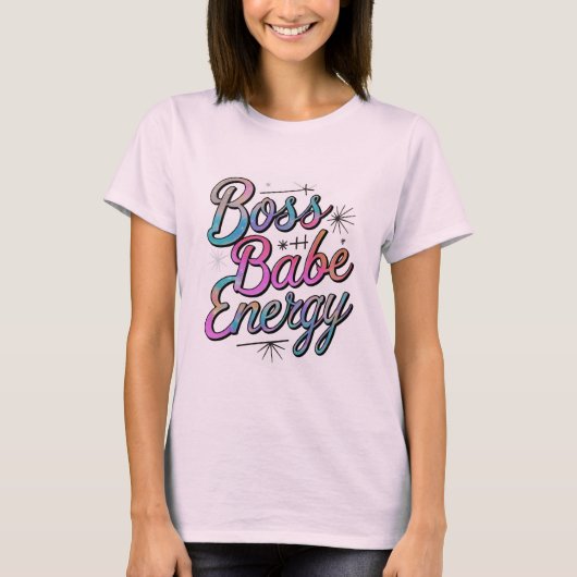 T-shirt Chemise Babe Boss Black & Silver (Devant)