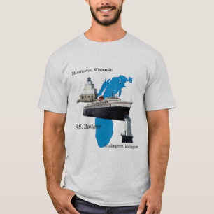 T-shirt Chemise Badger Lake Michigan