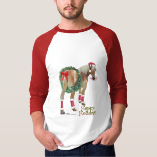 T-shirt Chemise belge de Noël de cheval de trait