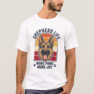 T-shirt Chemise Berger Allemand Gravure Rétro Amateur de C