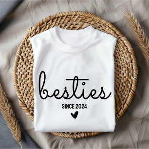 T-shirt Chemise Besties, Cadeau personnalisé pour elle, Fê