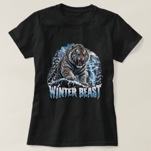 T-shirt Chemise Bête Blanche Tigre Sibérie, Tee Graphique