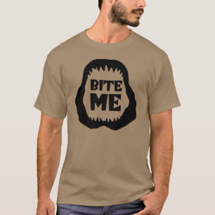 T-shirt Chemise Bite me Quote - Mâchoires de Requin