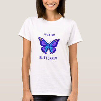 T-shirt Chemise blanche à manches courtes avec motif papil
