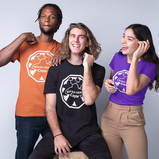 T-shirt Chemise blanche de l'équipage de jeu de plateau