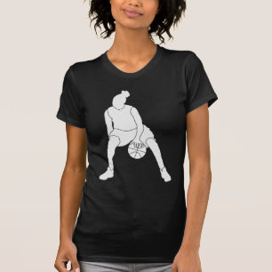 T-shirt Chemise blanche de logo de fille de basket-ball