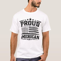 Chemise Blanche Drapeau USA Fière Américaine