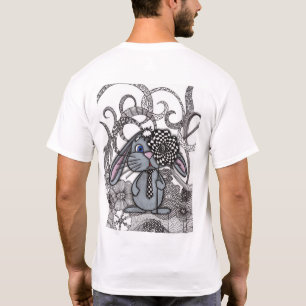 T-shirt Chemise Blanche pour Homme Impression Lapin Zentan