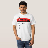 T-shirt Chemise blanche rouge du sud de la butte "O" (Devant entier)